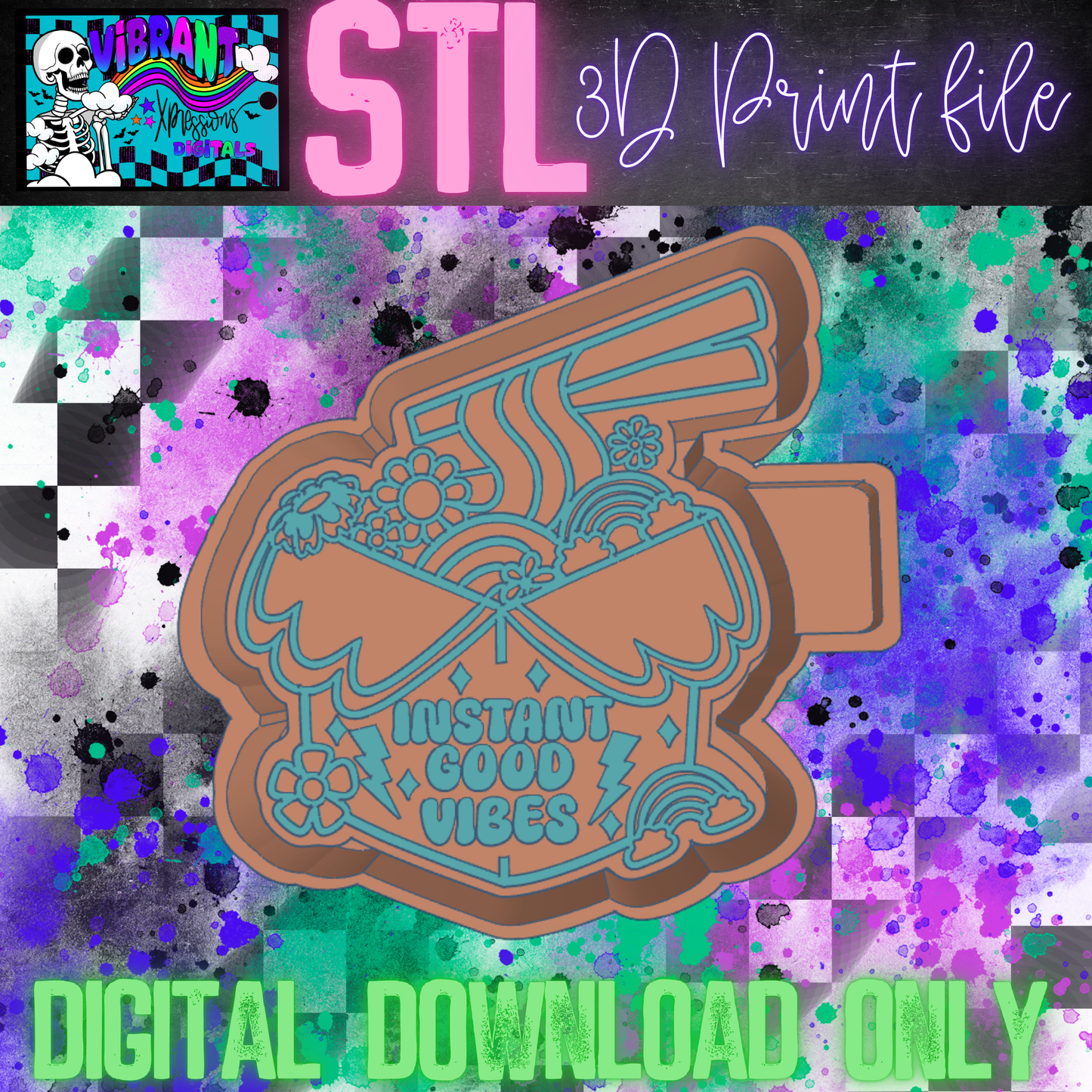 Instant Good Vibes Mold Maker STL File