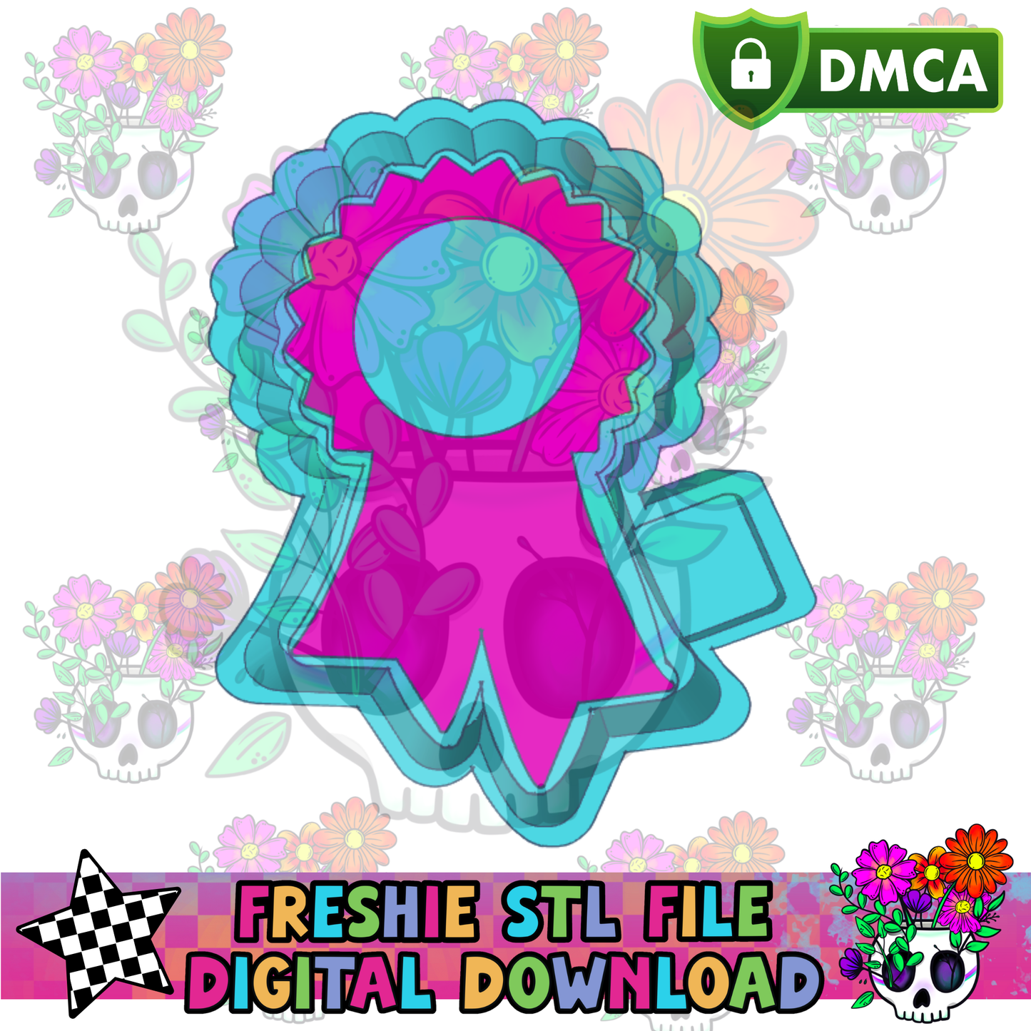 Large Ribbon Mold Maker STL File w Cardstock Insert