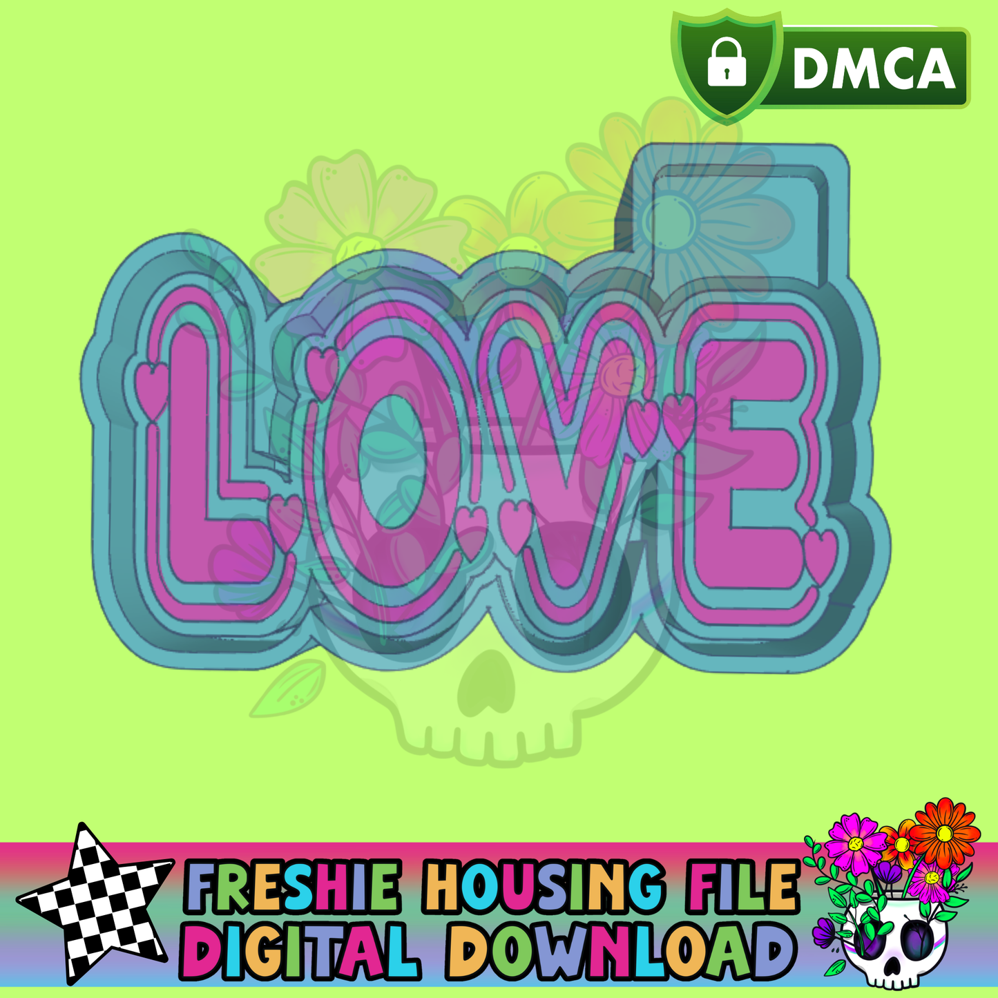 Love Hearts Mold Maker STL File