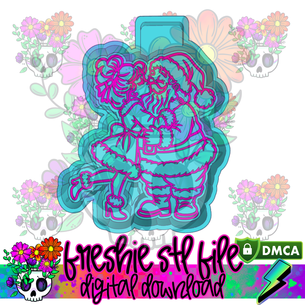 Mommy Kissing Santa Mold Maker STL File