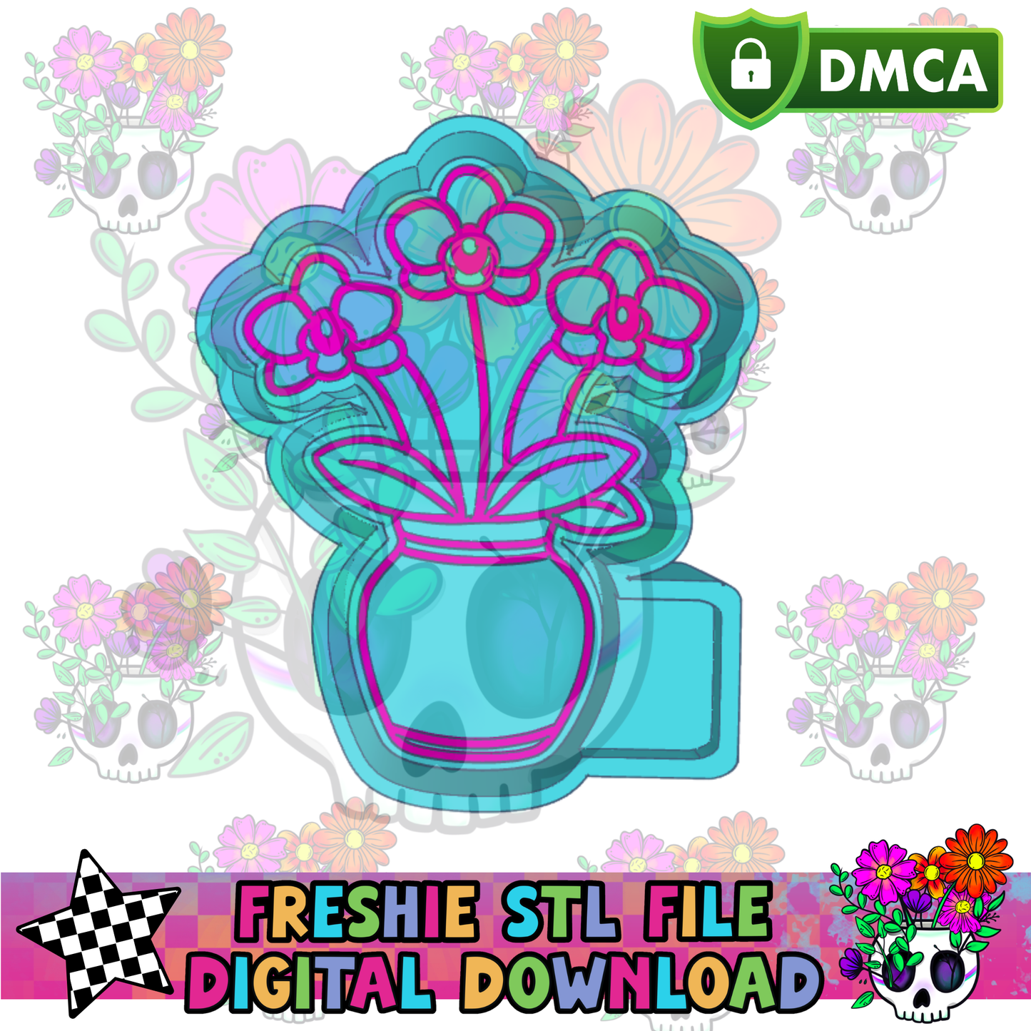 Orchid Vase Mold Maker STL File