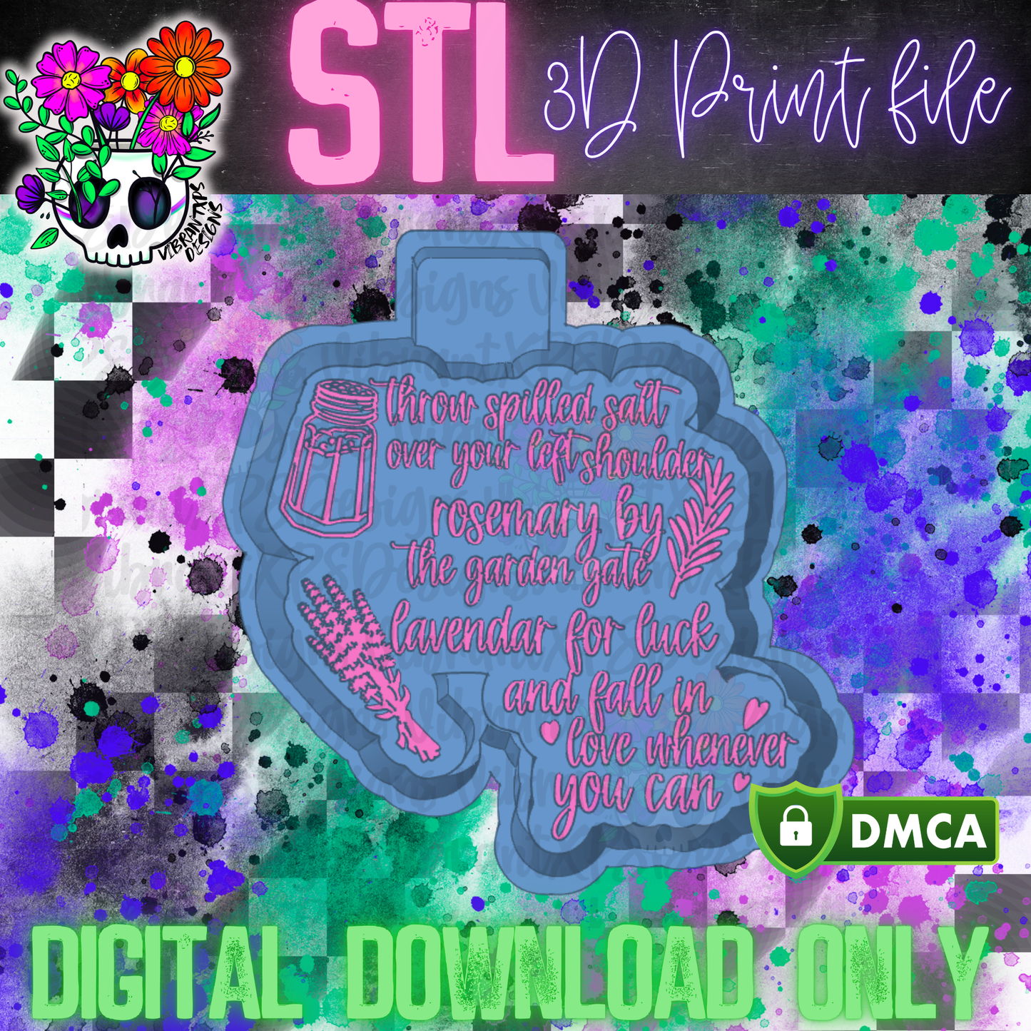 Witches Poem Mold Maker STL File