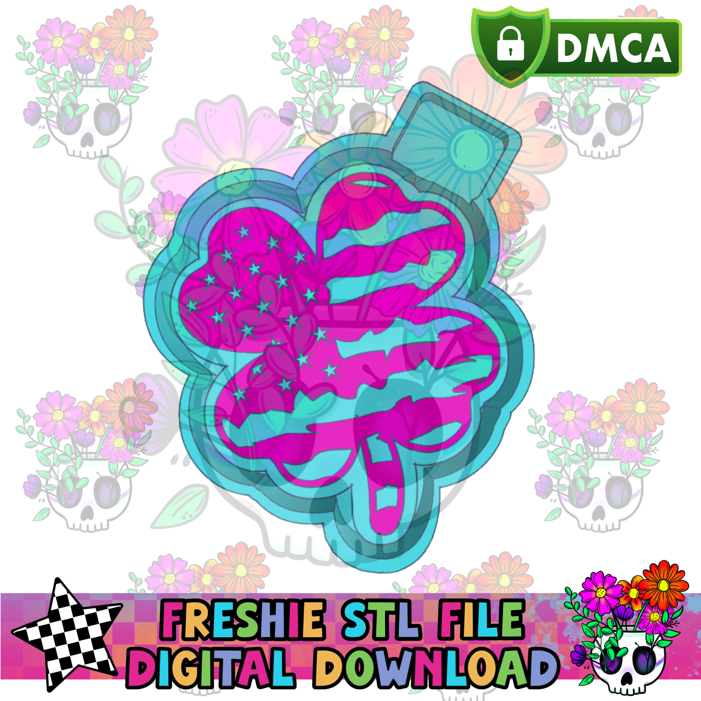 Patriotic Clover Mold Maker STL File