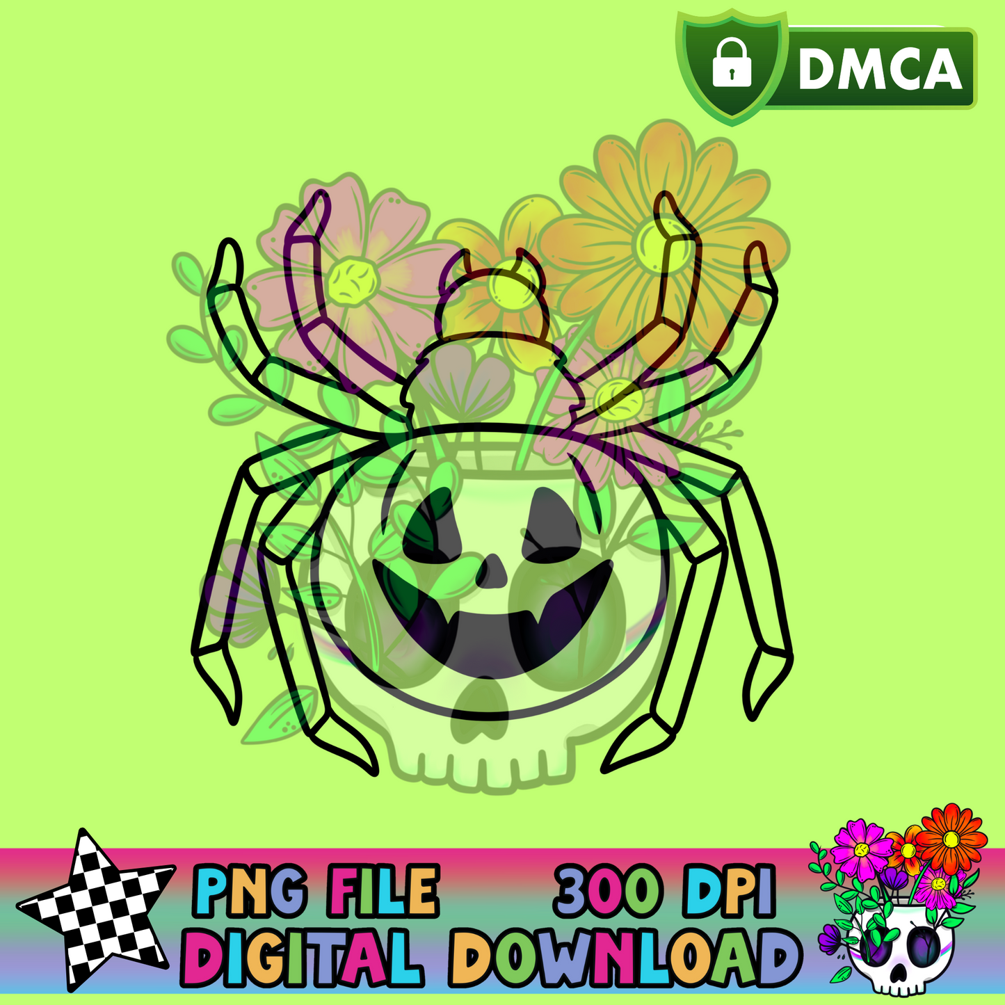Pumpkin Spider - PNG
