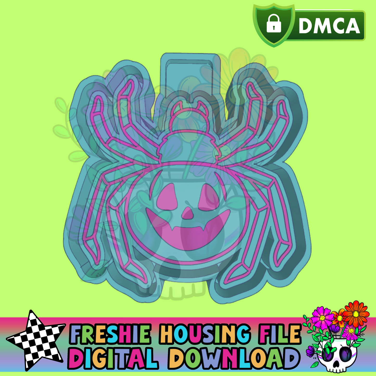 Pumpkin Spider Mold Maker STL File