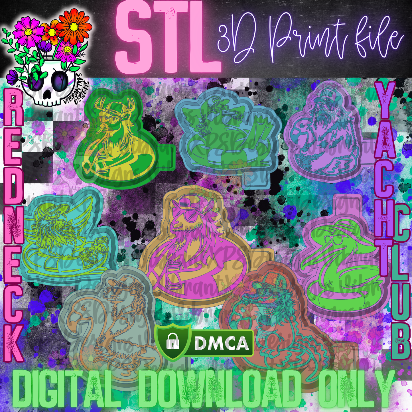 Redneck Animal Yacht Club (RAYC) Mold Maker STL File Bundle