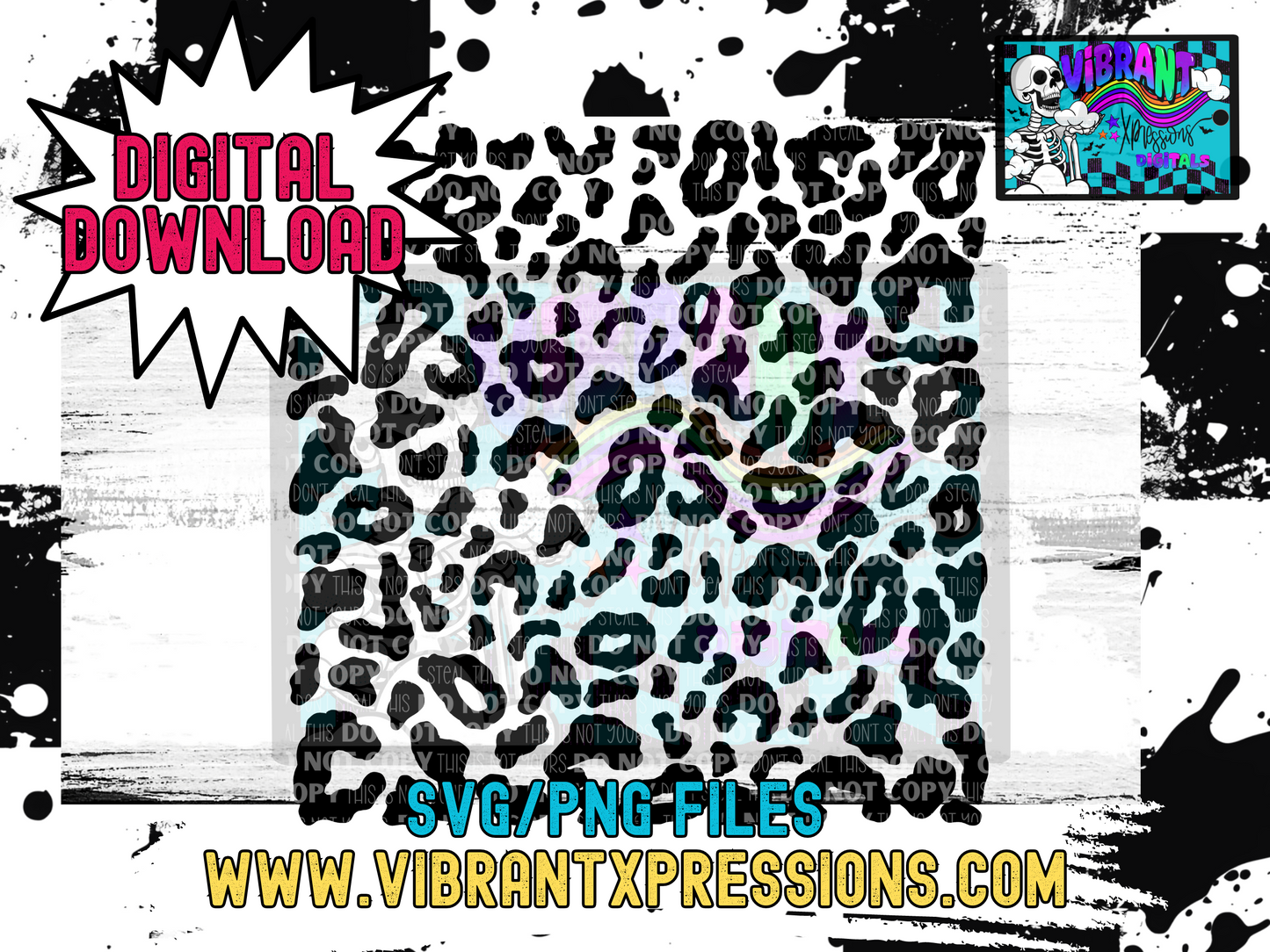 Hand Drawn Leopard Print