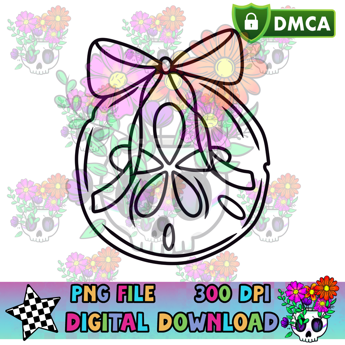 Sand Dollar Bow - PNG