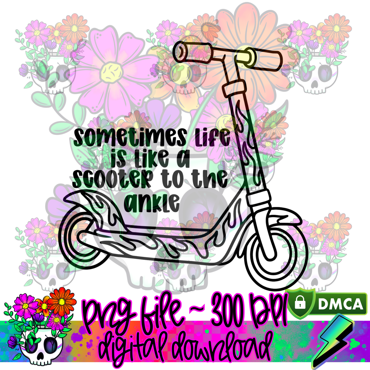 Scooter to the Ankle - PNG