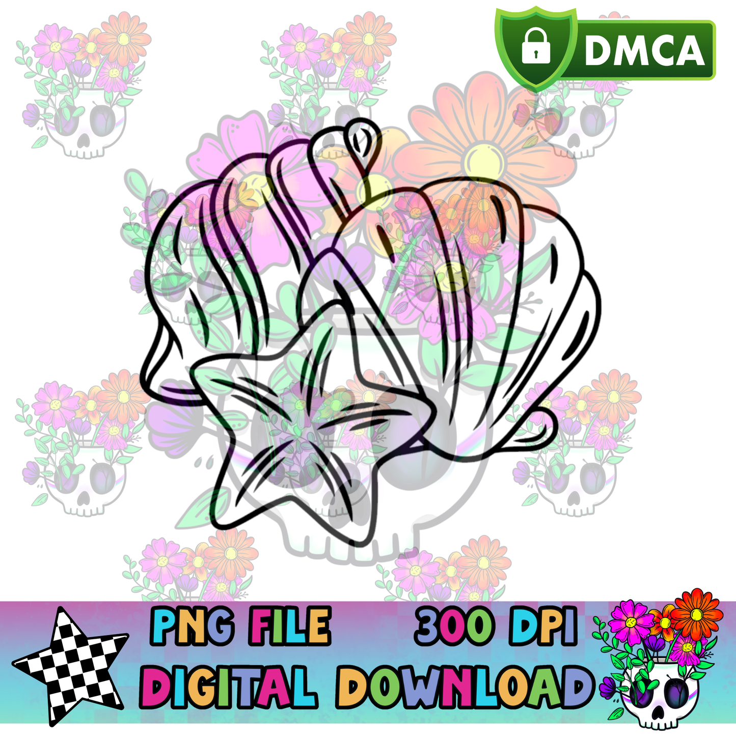 Seashell Collage - PNG