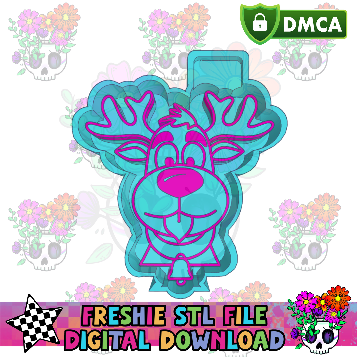 Silly Reindeer Mold Maker STL File