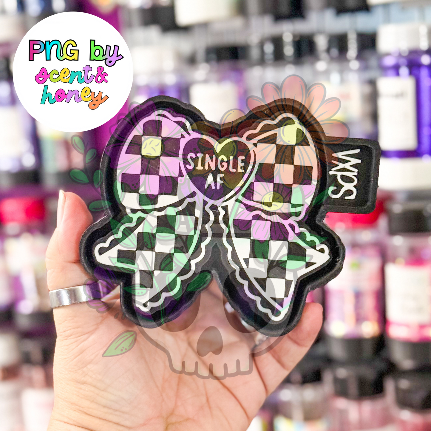 Single AF Checkered Bow Freshie Mold - Semi Exclusive