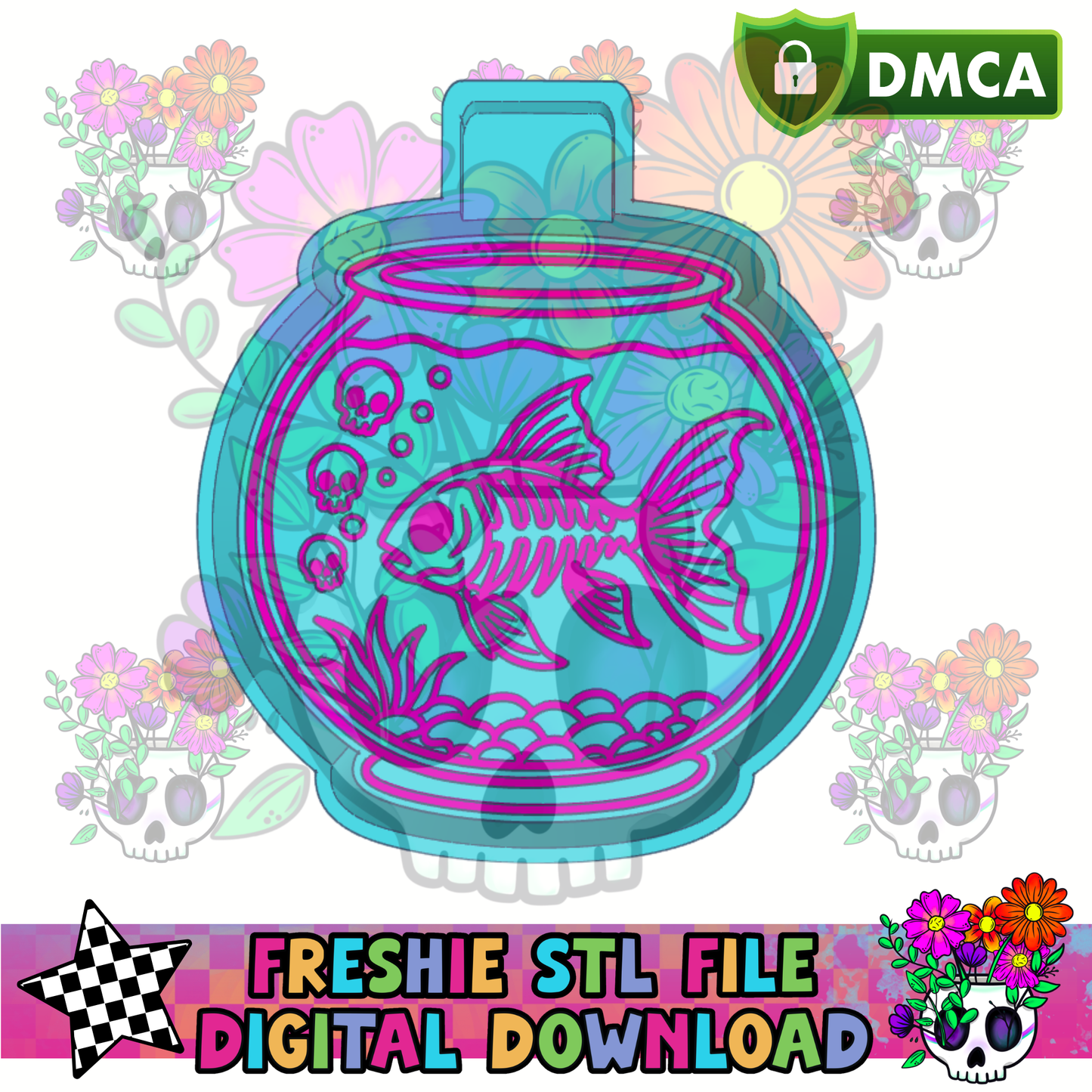 Skellie Fish Bowl Mold Maker STL File