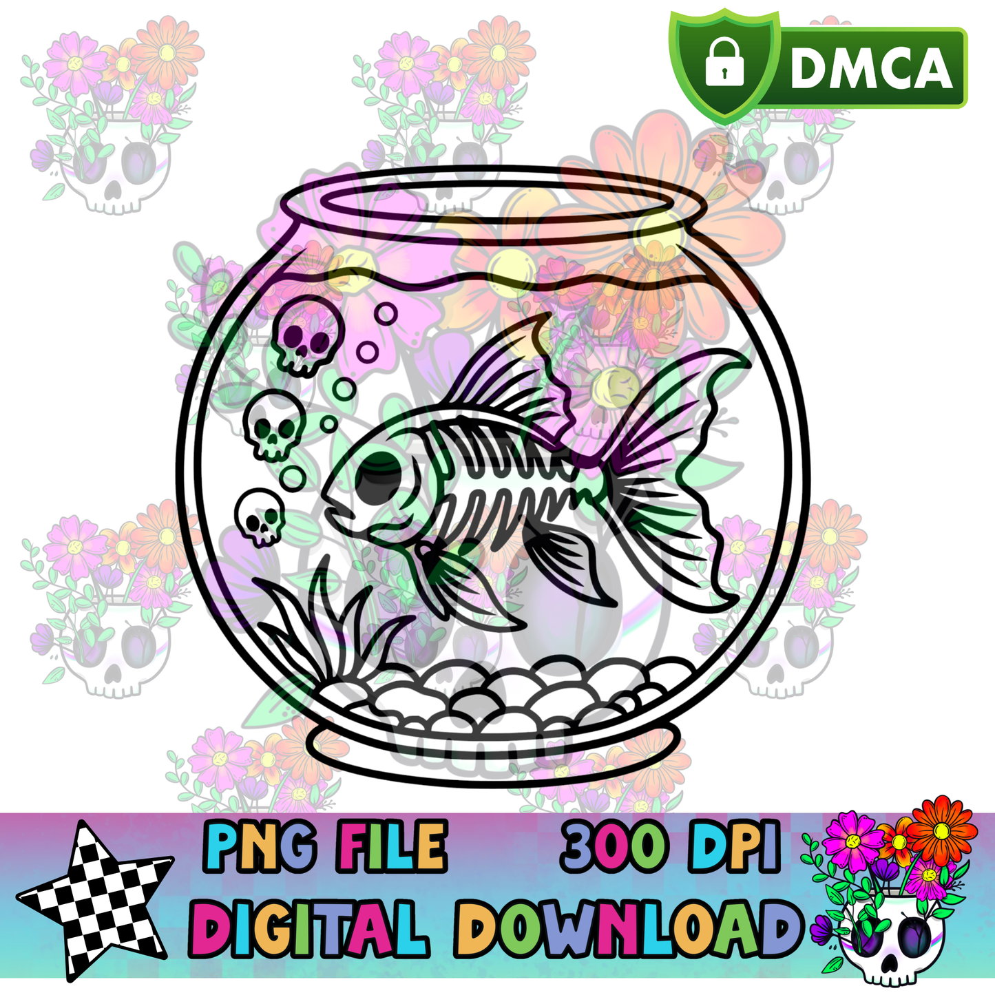 Skellie Fish Bowl - PNG