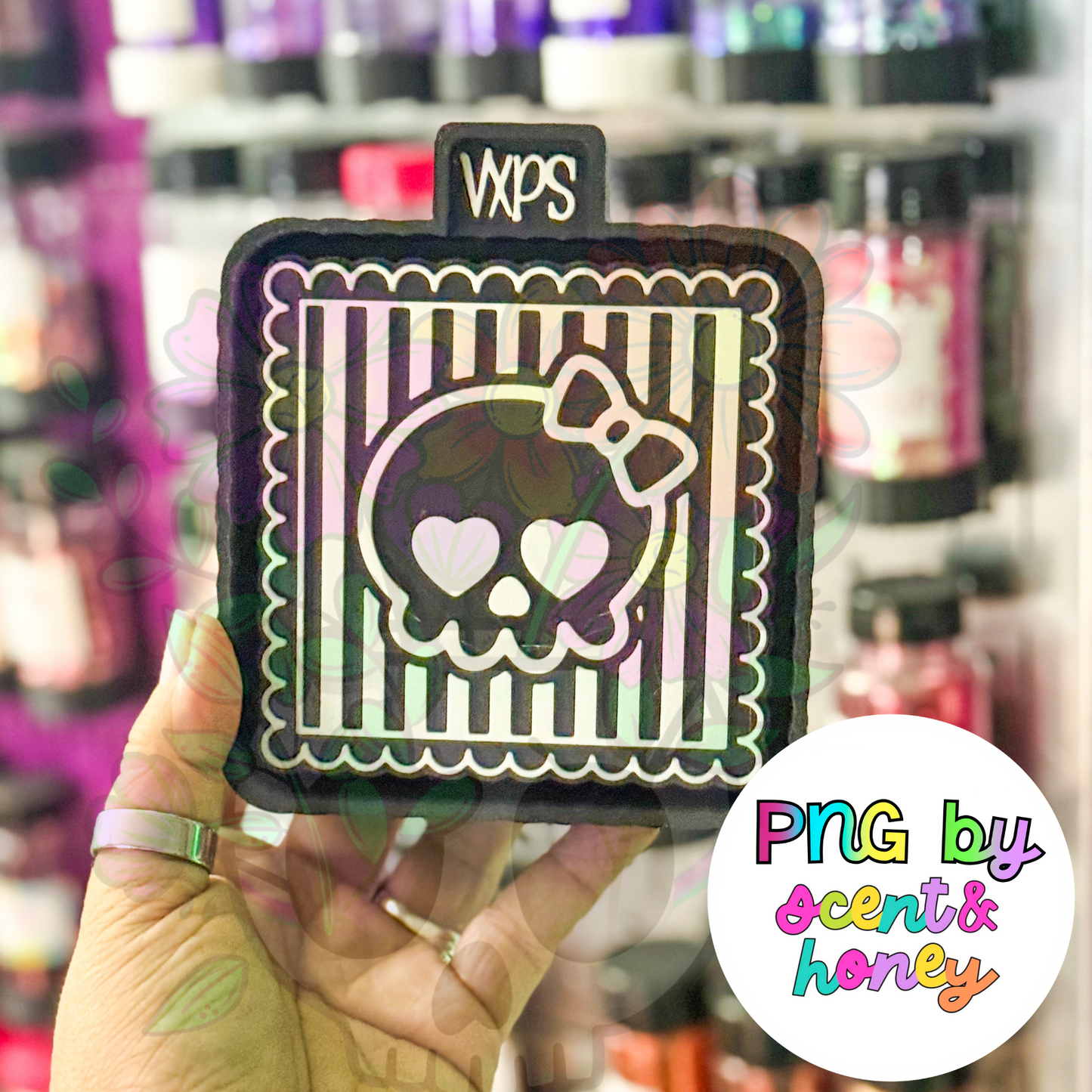 Girly Skull Stamp Freshie Mold - Semi Exclusive