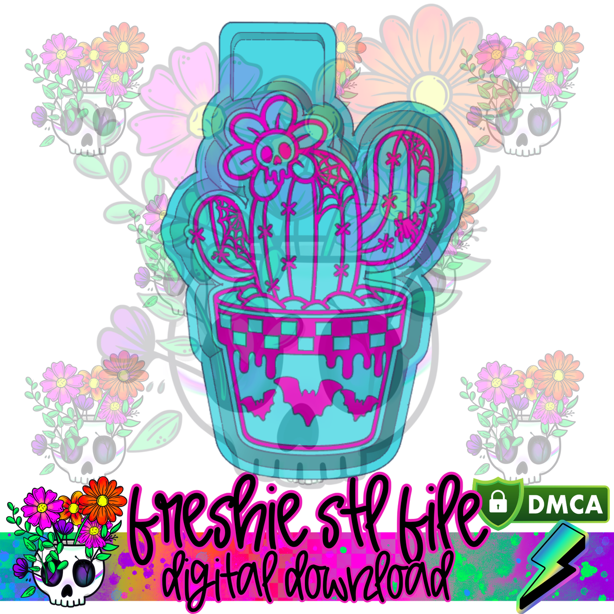 Spooky Cactus Mold Maker STL File