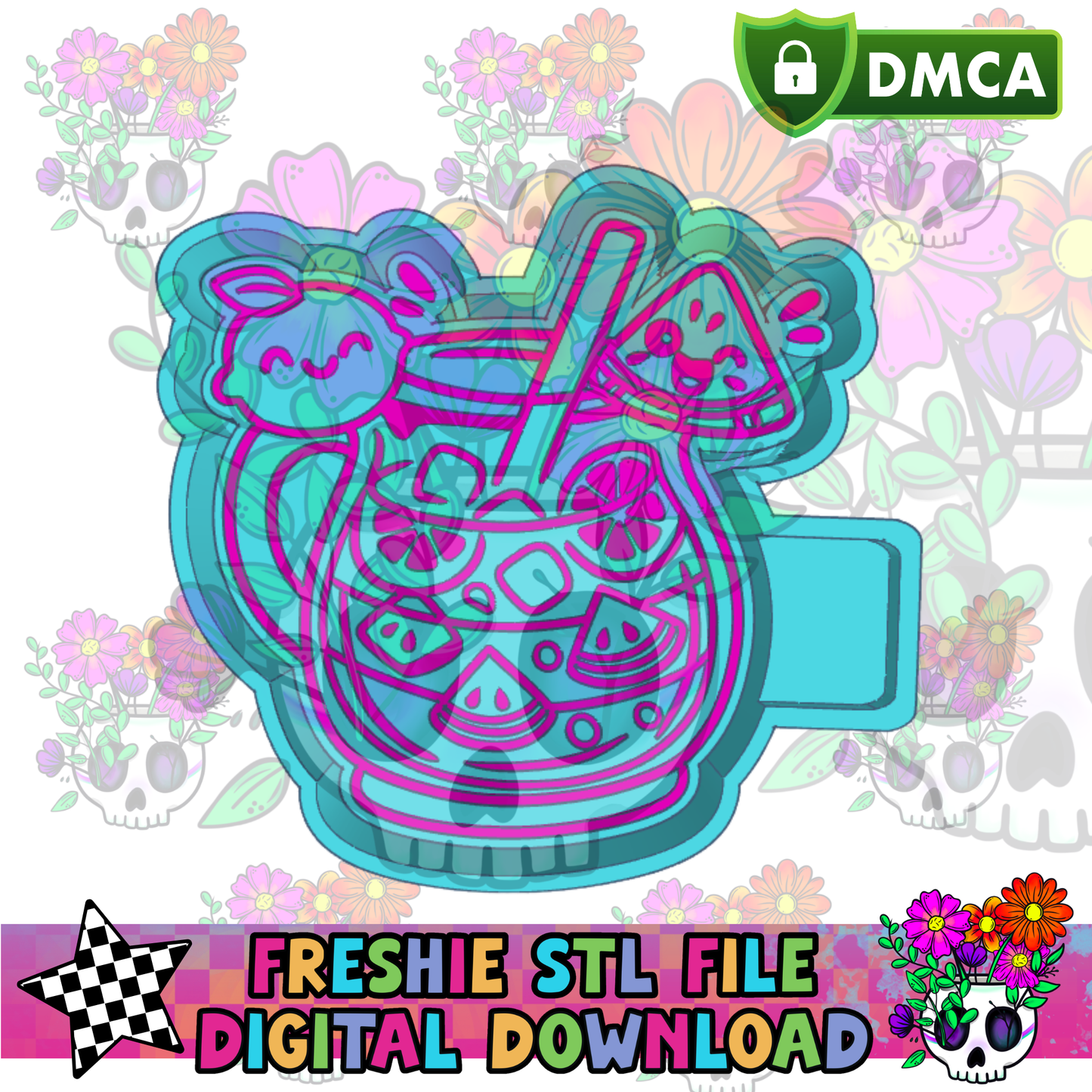 Strawberry Lemonade Pitcher Mold Maker STL File