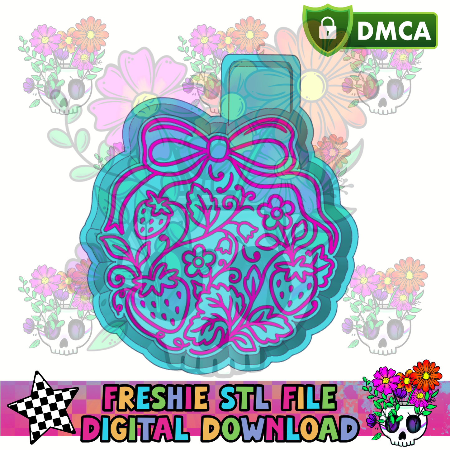 Strawberry Whimsy Mold Maker STL File