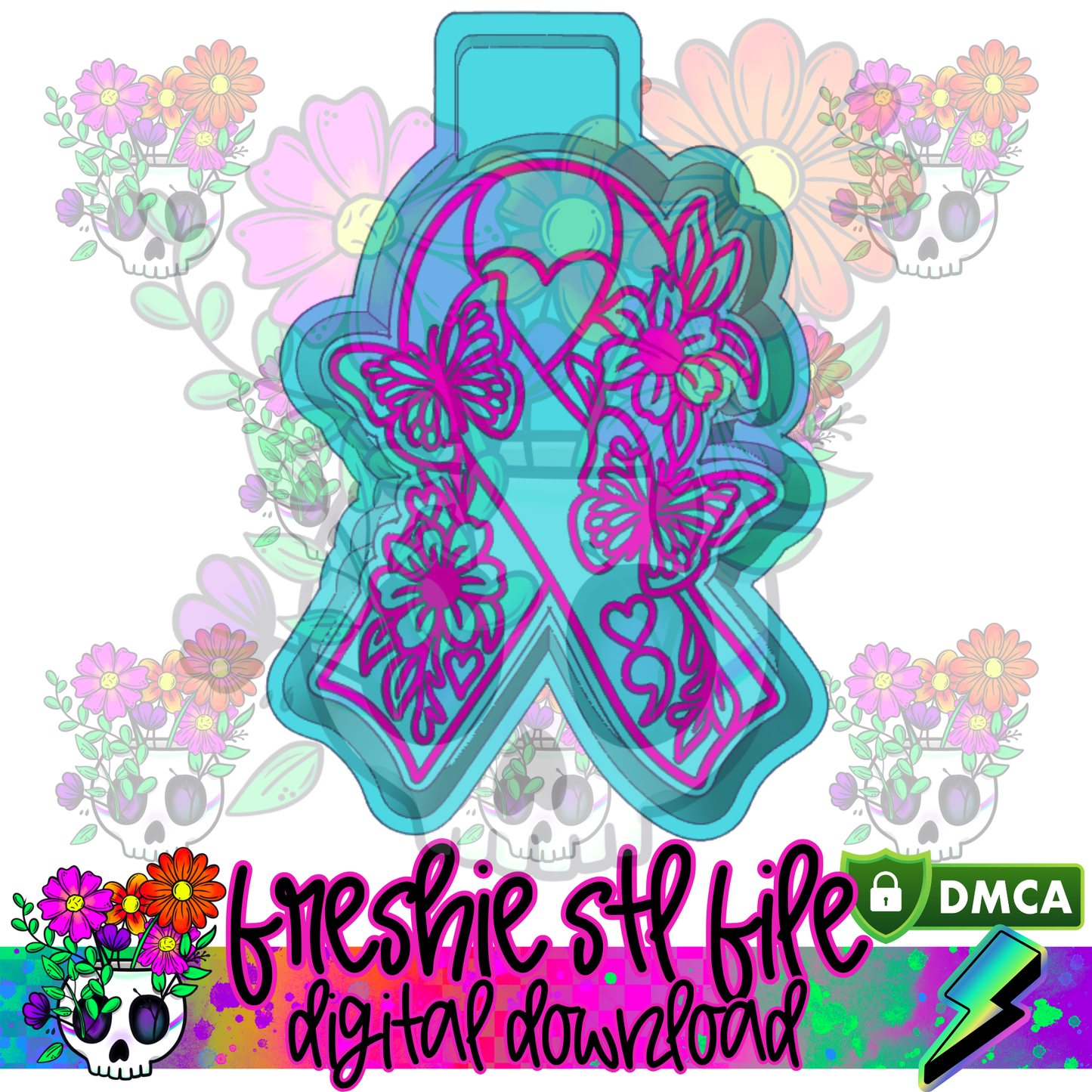 Suicide Awareness Ribbon Mold Maker STL File