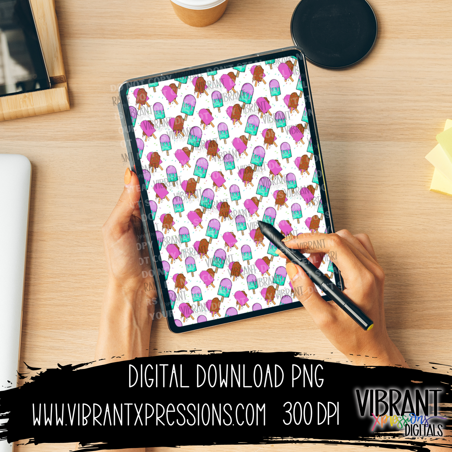 Summer Vibin Small Full Color Seamless