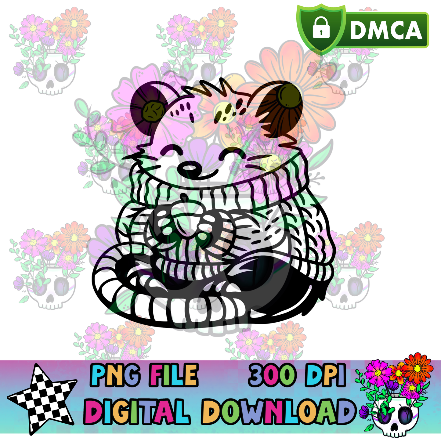 Sweater Weather Opossum - PNG
