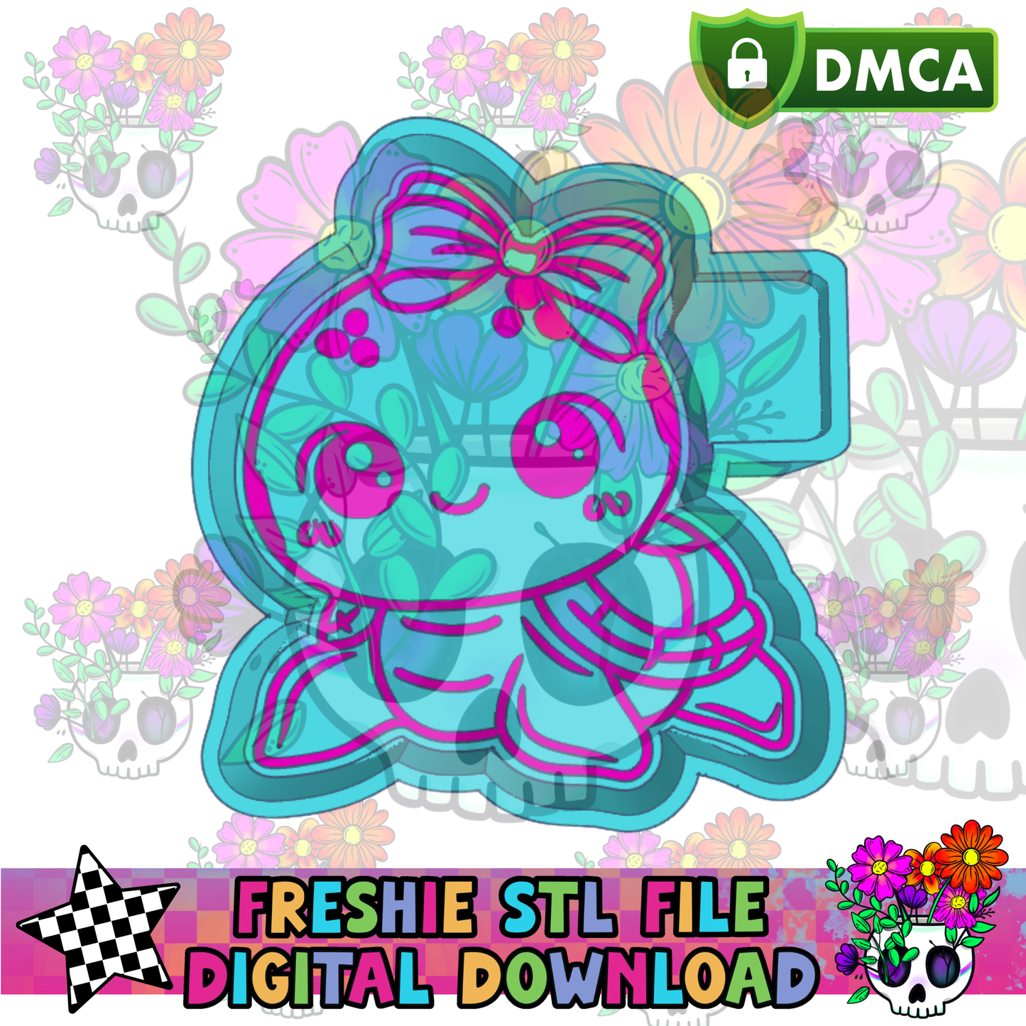 Sweet Bow Turtle Mold Maker STL File