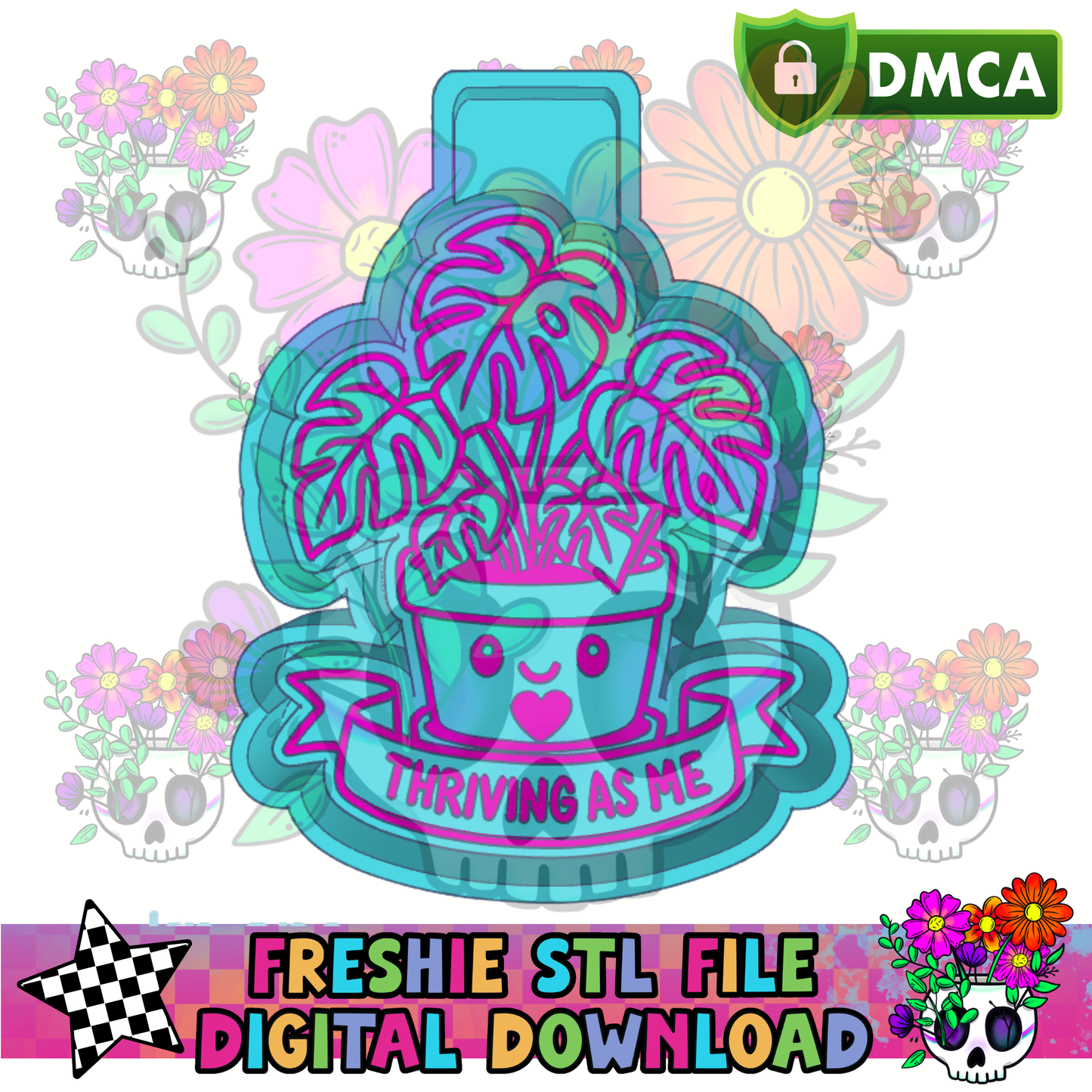 Thriving Being Me Monstera Mold Maker STL File