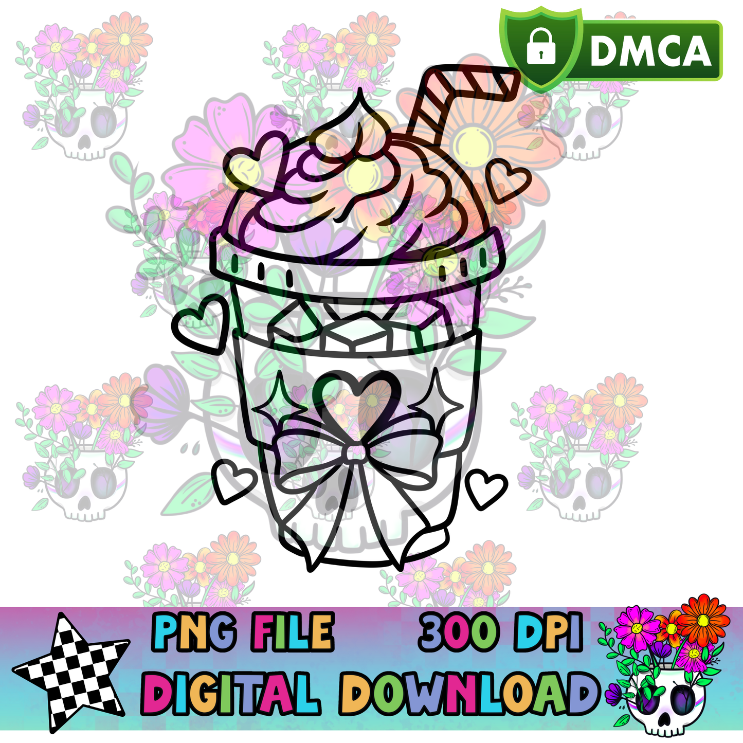 Valentine's Iced Coffee - PNG