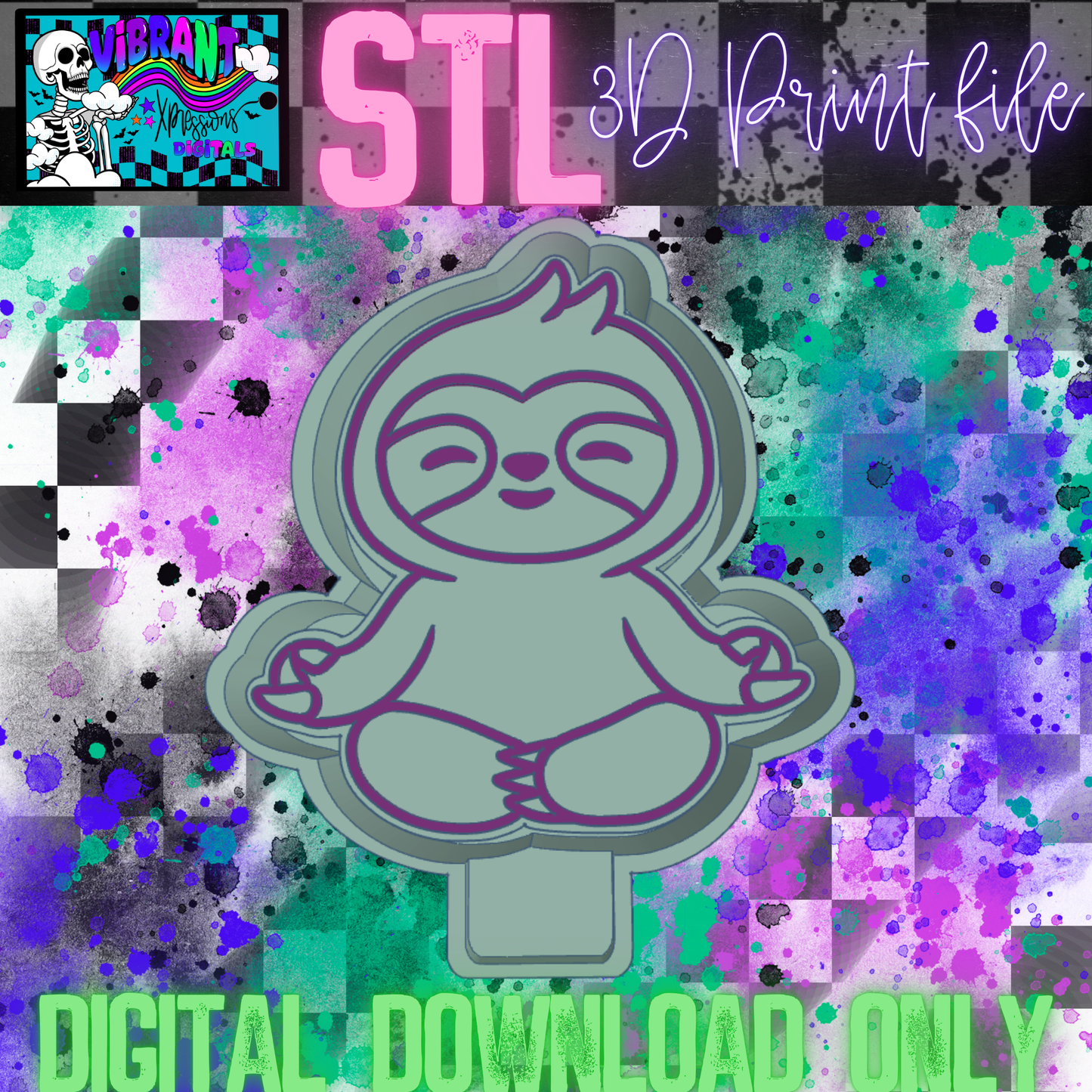 Zen Sloth Mold Maker STL File