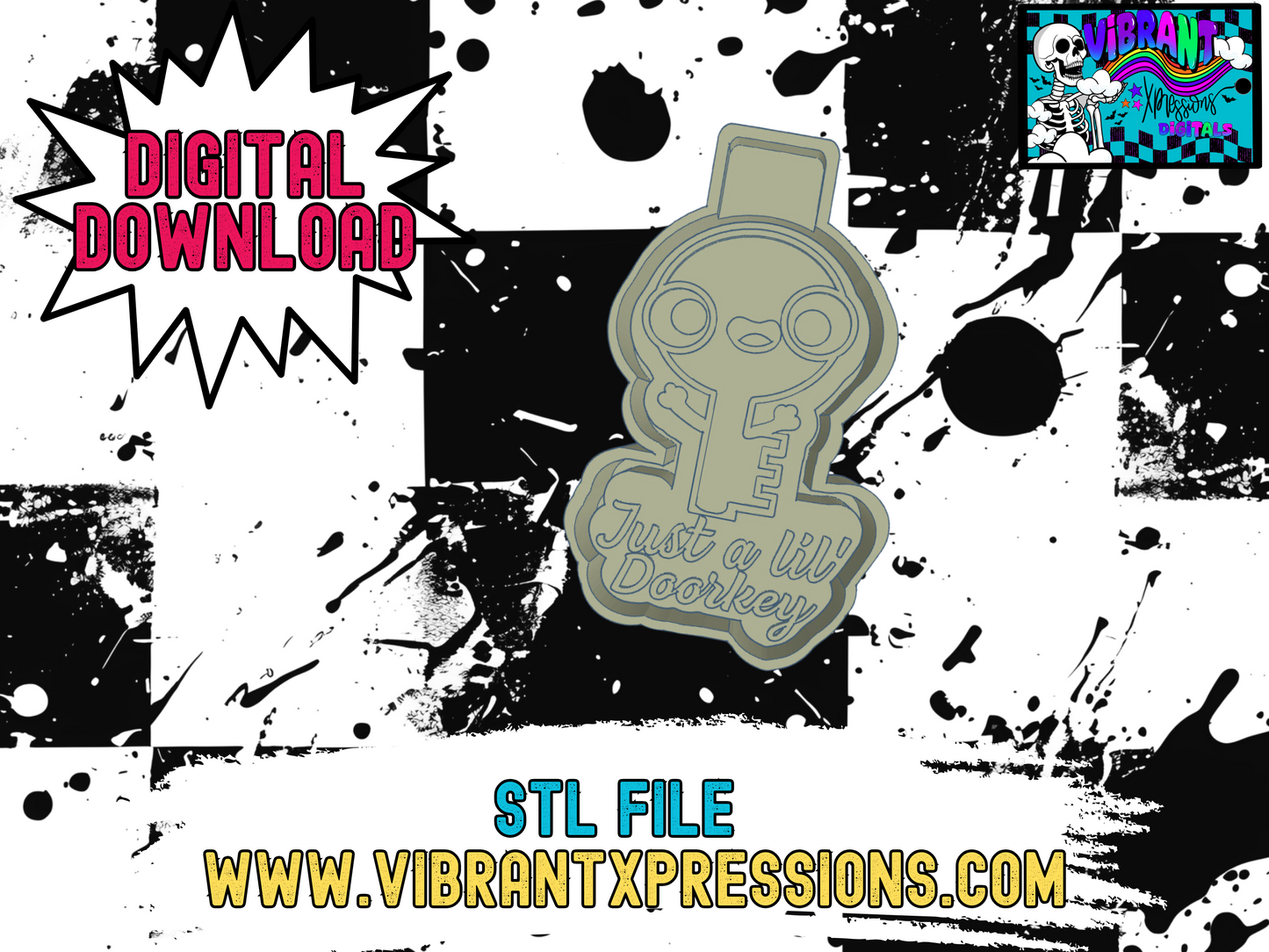 Just A Lil Doorkey Mold Maker STL File