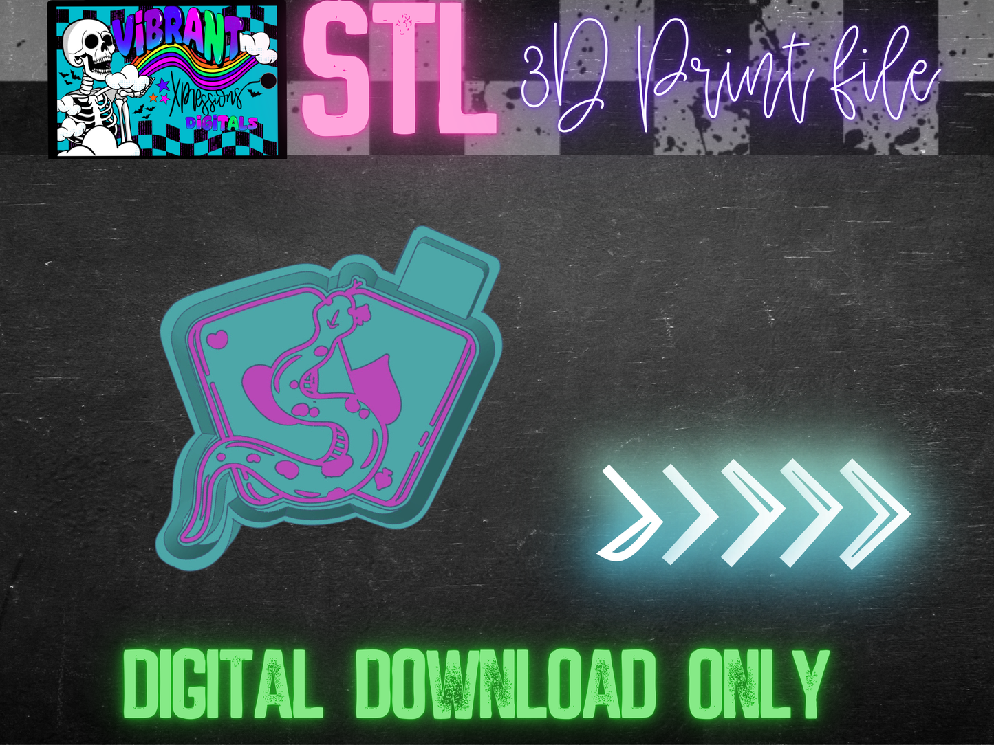 Ace Of Snakes Mold Maker STL File