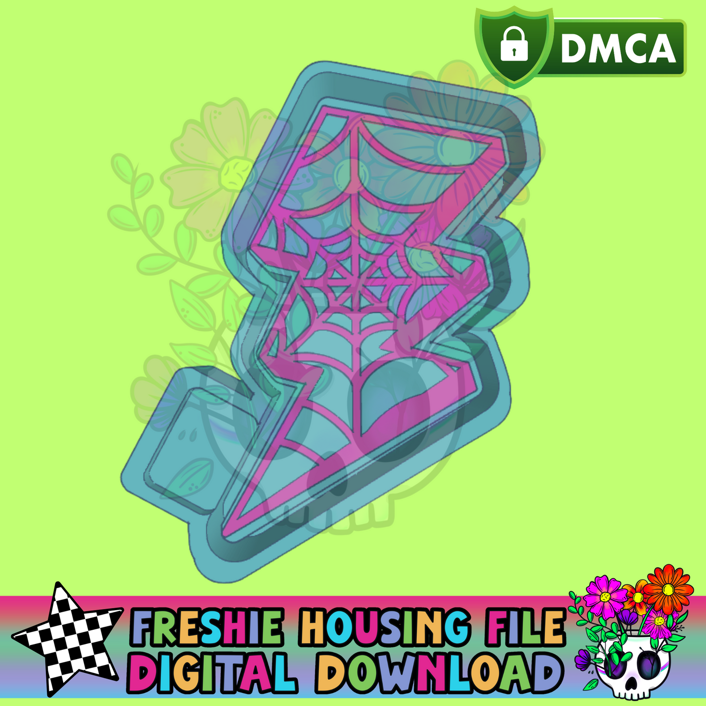 Webby Bolt Peace Mold Maker STL File