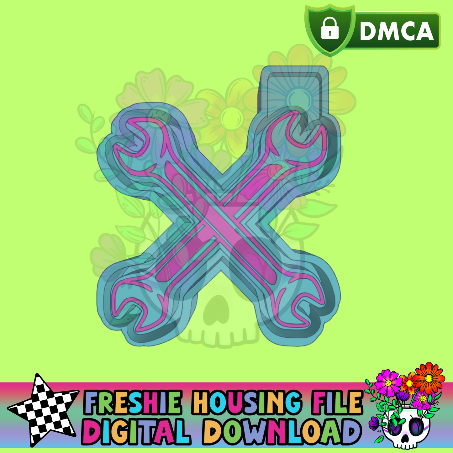 Crossed Wrenches Mold Maker STL File