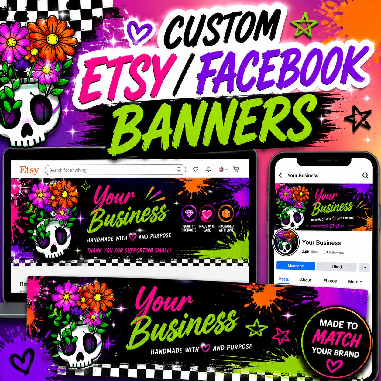 Facebook/Etsy Banner Design - Business Branding