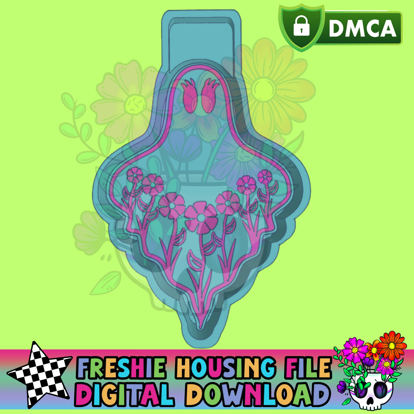 Floral Ghost Mold Maker STL File