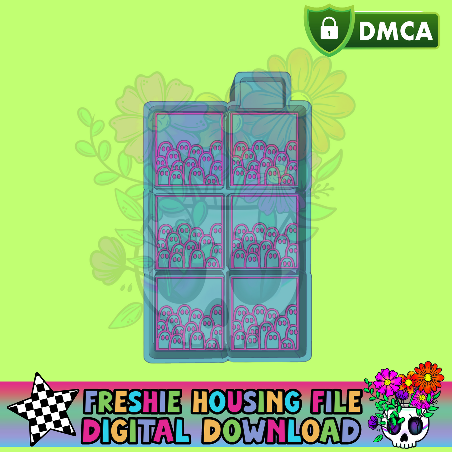 Ghost Cube Wax Mold Maker STL File