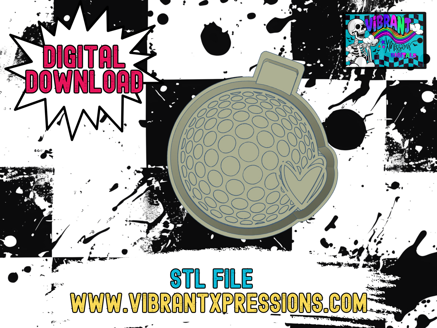 Golf Heart Mold Maker STL File