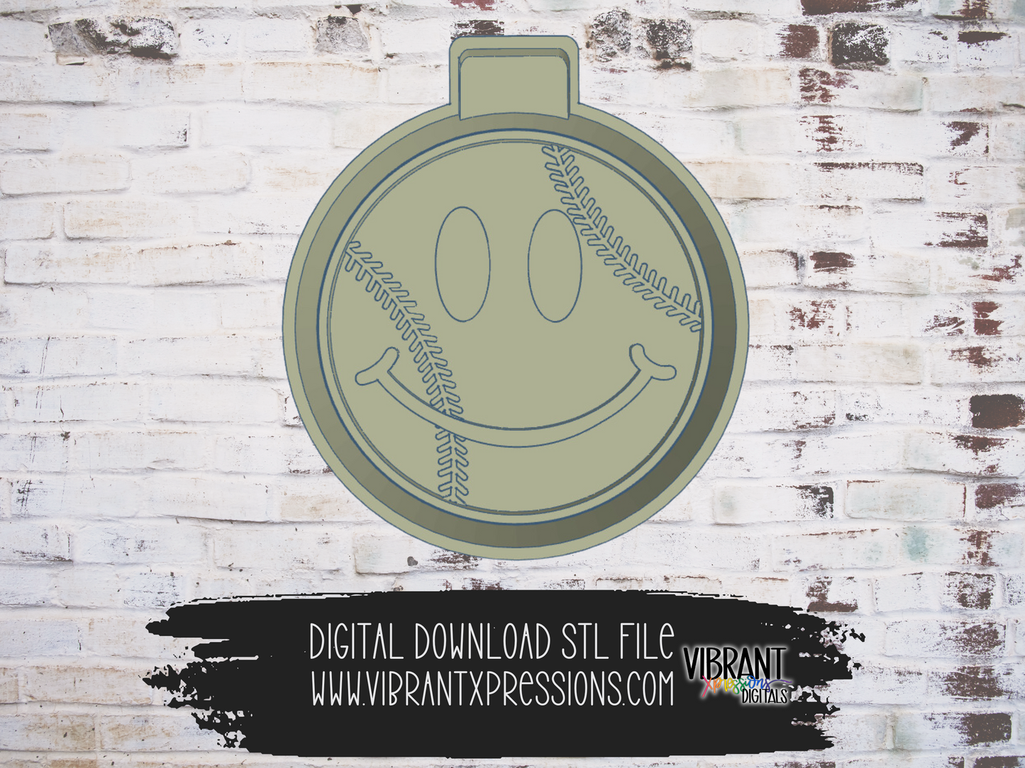 Happy Baseball Mold Maker STL File