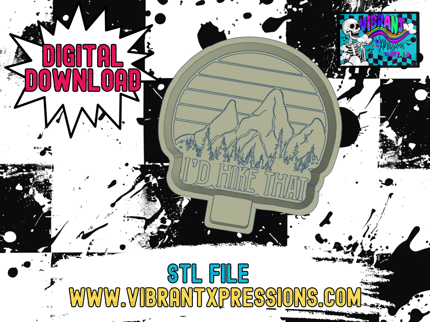 I'd Hike That SVG/PNG Mold Maker STL File