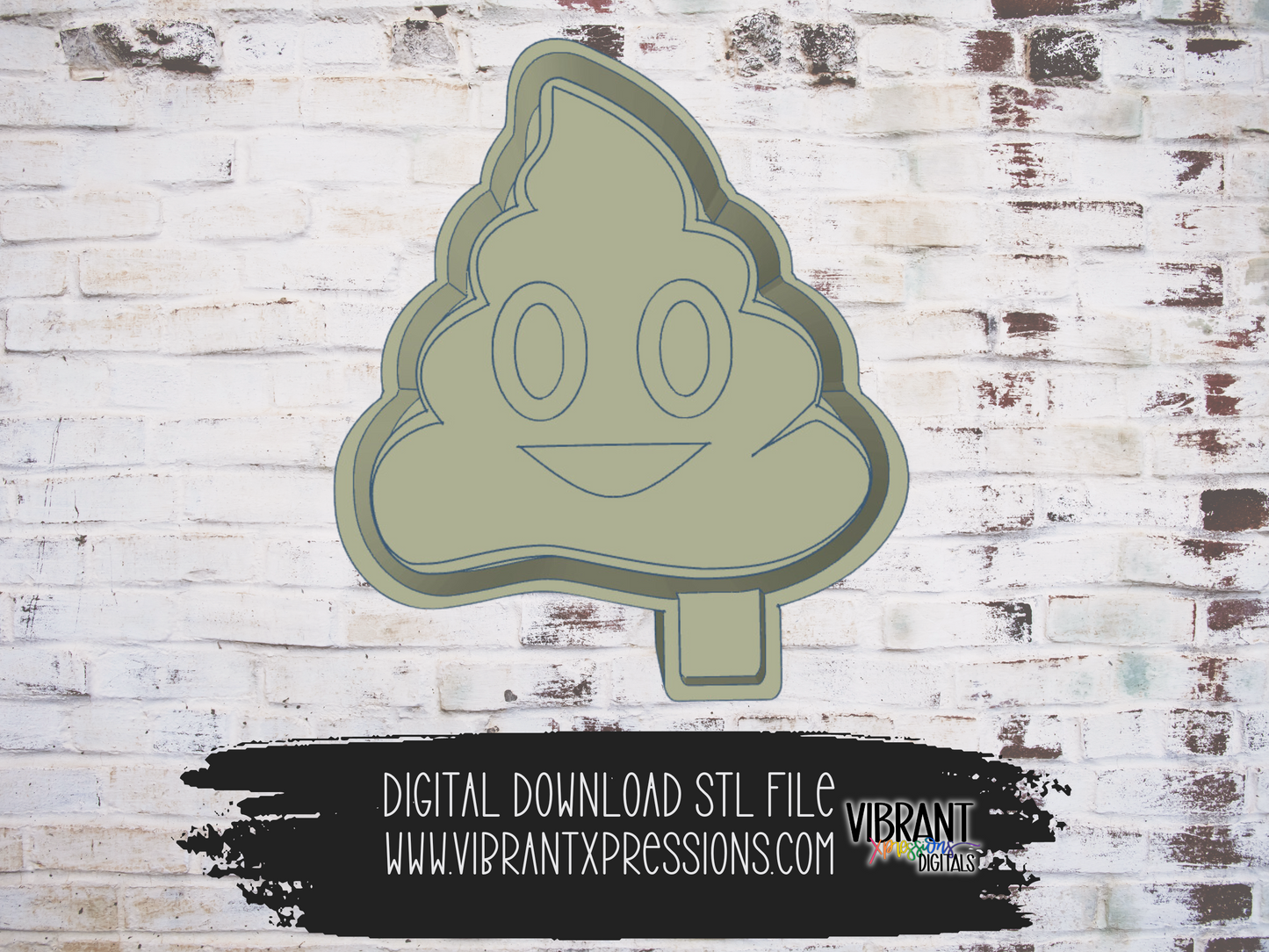 Poop Emoji Mold Maker STL File