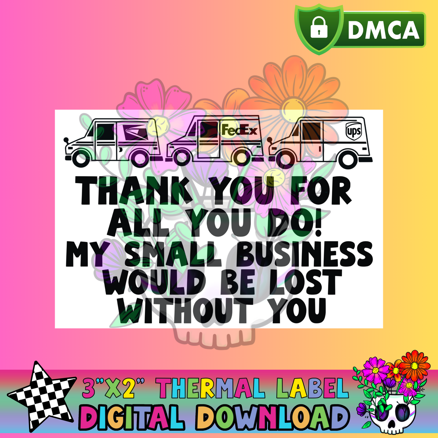 Delivery Drivers I'd Be Lost – Thermal Label Digital Download