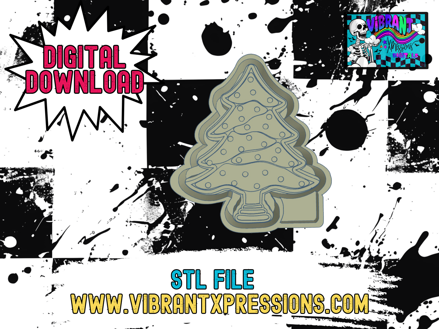 Cookie Christmas Tree Housing Mold Maker STL File