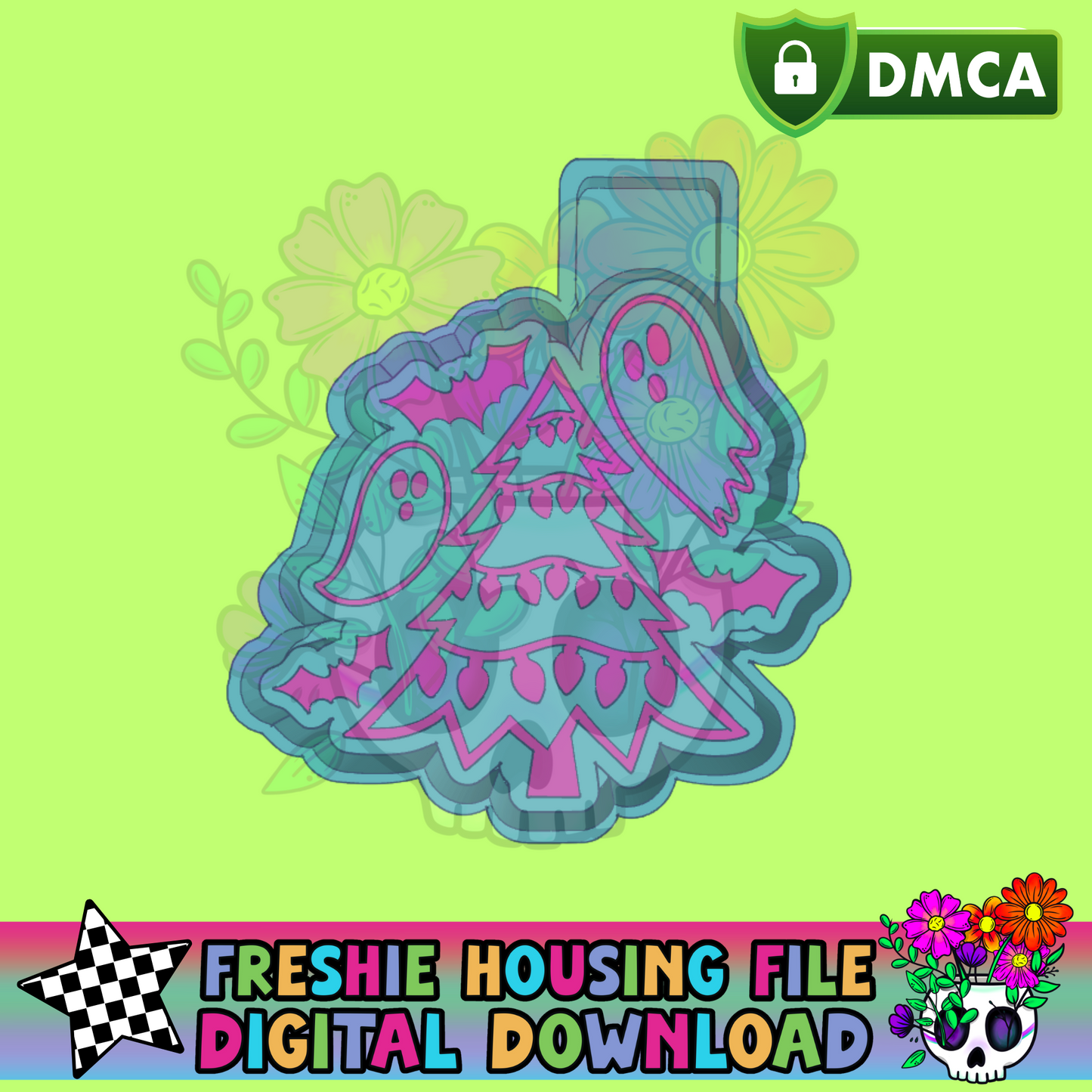 Haunted Christmas Mold Maker STL File