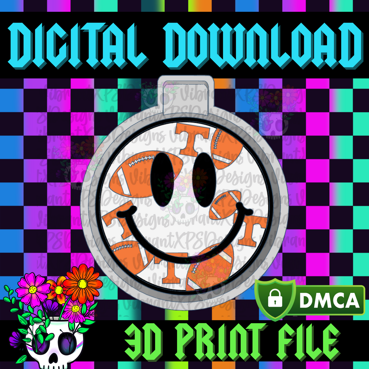 Tennessee Football Smile Mold Maker STL File