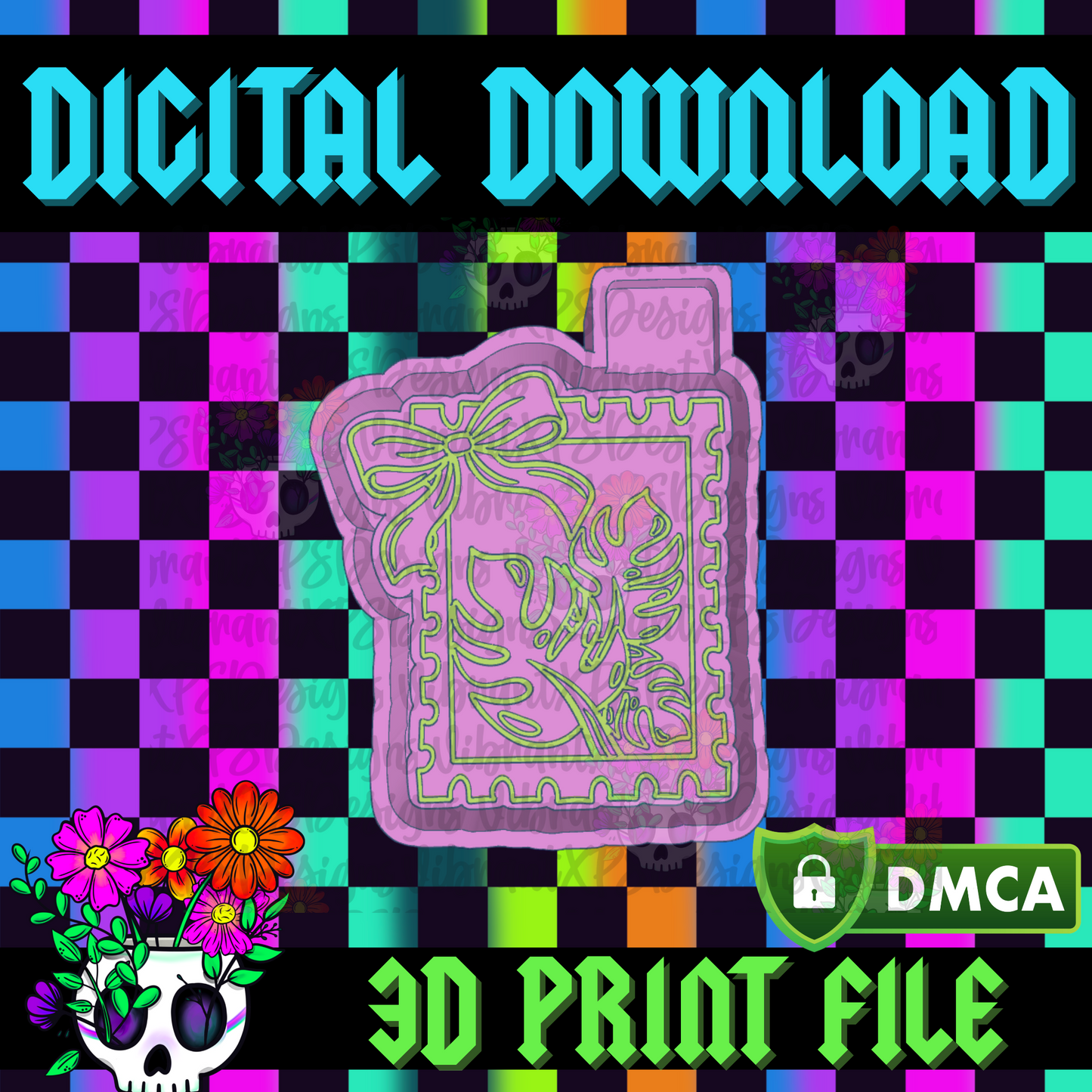 Monstera Stamp Mold Maker STL File