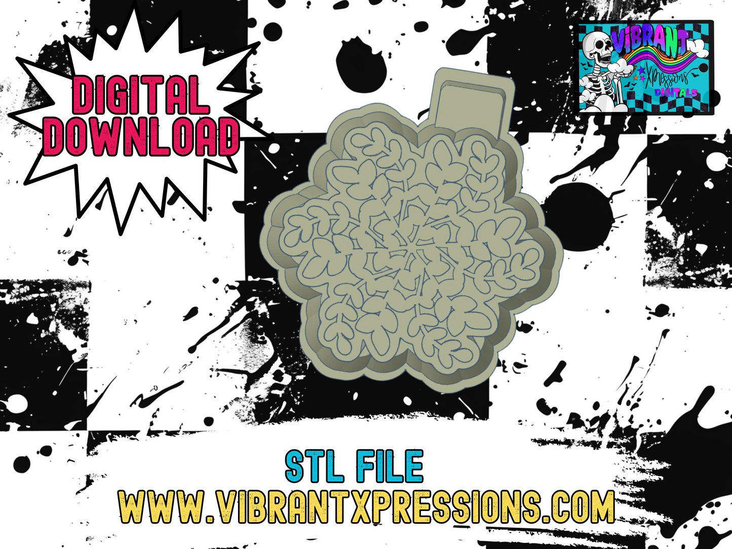 Eucalyptus Snowflake Housing Mold Maker STL File