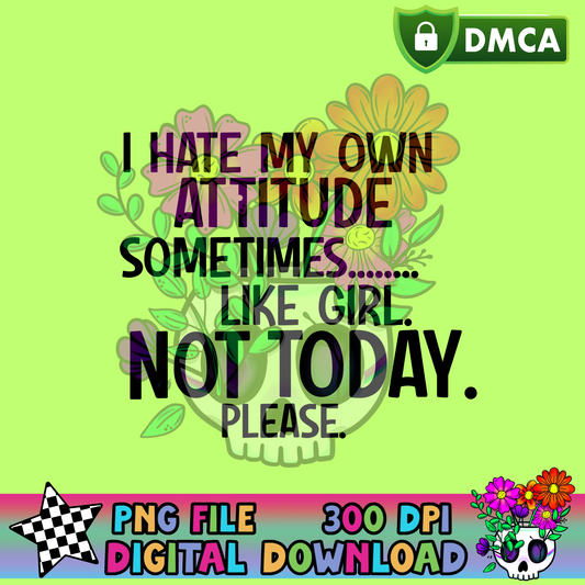I Hate My Own Attitude - PNG