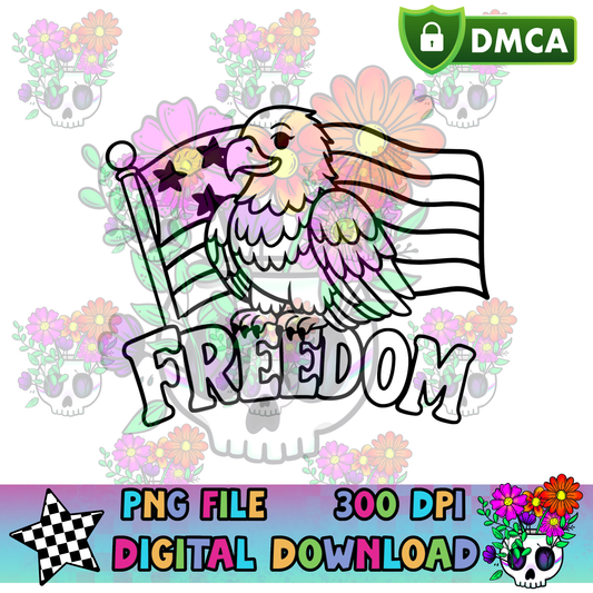 Bald Eagle Freedom - PNG