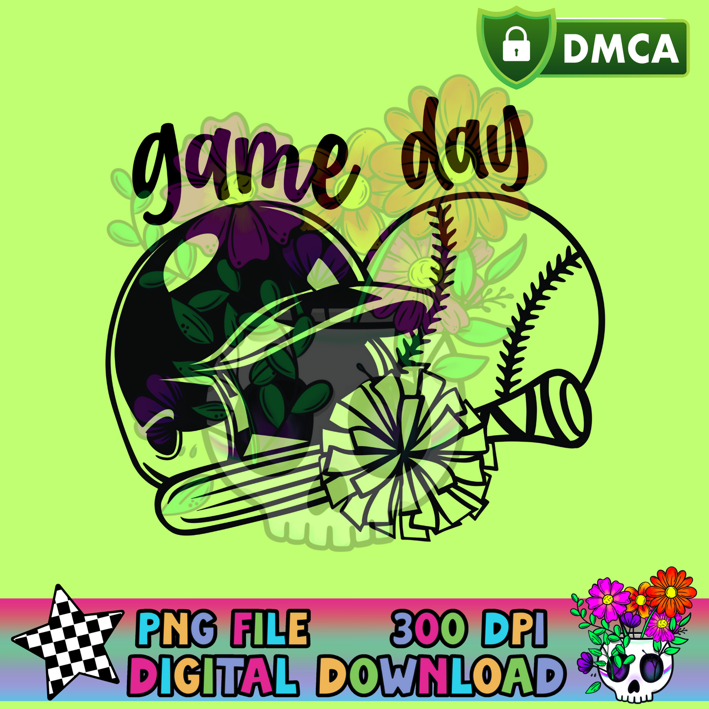 Baseball Game Day Pompom - PNG