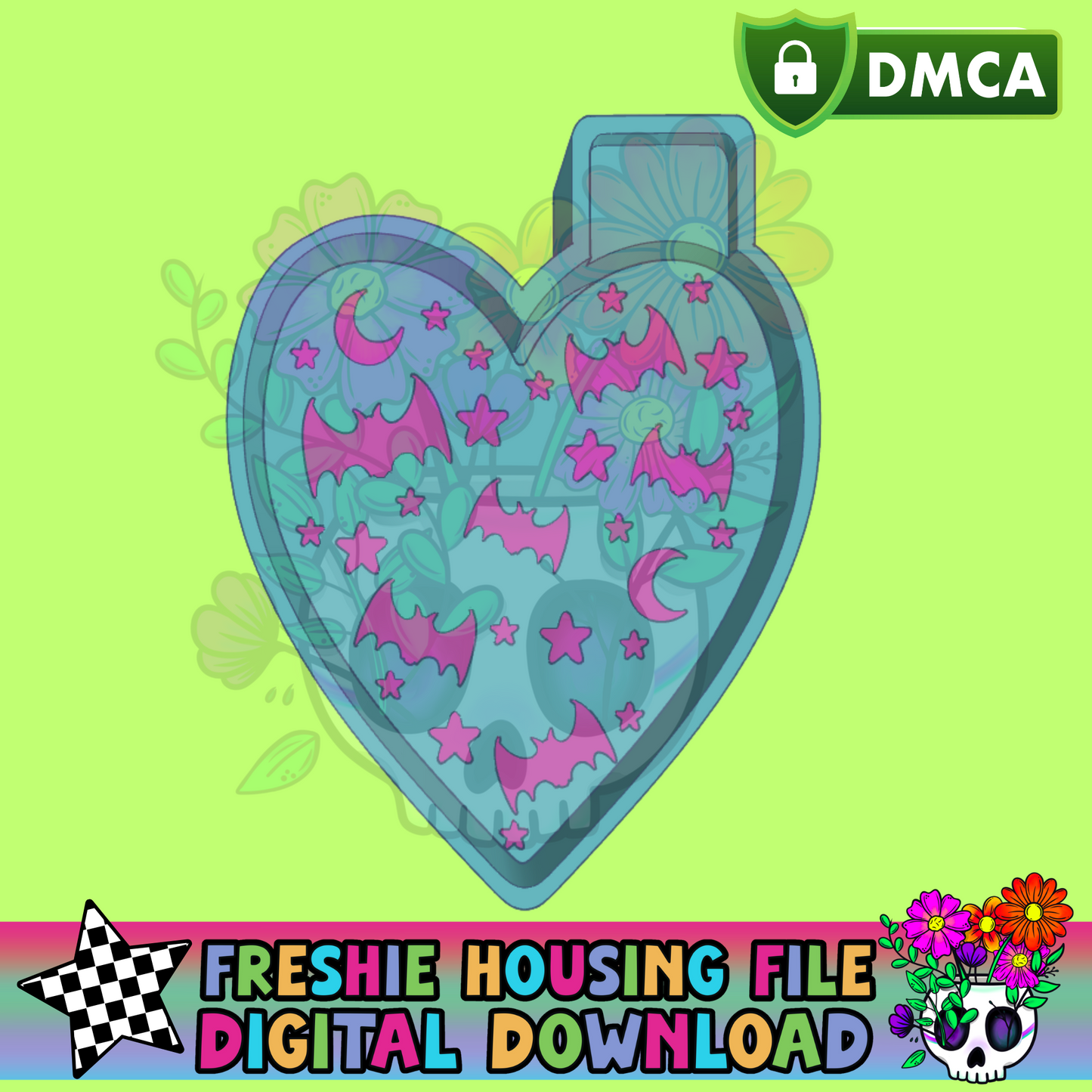 Batty Heart Mold Maker STL File